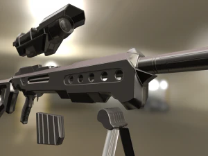 sniper rifle ksr-29 high poly version 3D Model