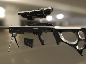 sniper rifle ksr-29 high poly version 3D-Modell