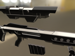 sniper rifle ksr-29 high poly version 3D-Modell