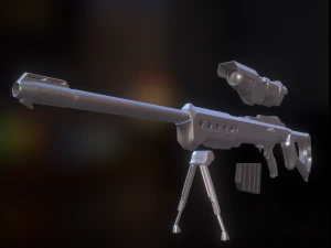 sniper rifle ksr-29 high poly version 3D Model