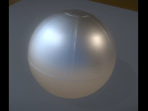 sphere bot high poly rigged and animated 3D Model