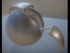 sphere bot high poly rigged and animated Modèle 3D