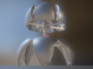 sphere bot high poly rigged and animated Modèle 3D
