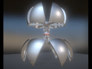 sfera bot high poly truccata e animata Modello 3D
