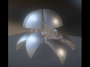 sphere bot high poly rigged and animated Modèle 3D