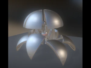 sphere bot high poly rigged and animated 3D Model