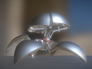 sphere bot high poly rigged and animated Modèle 3D