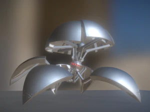 sphere bot high poly rigged and animated 3D Model