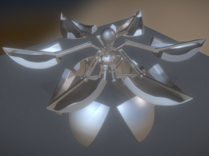 sphere bot high poly rigged and animated Modèle 3D
