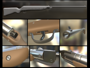 airhaenel model iii-56 knicker high poly Modèle 3D