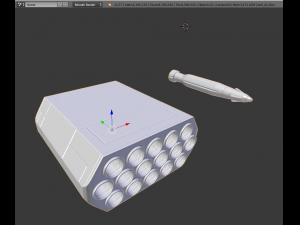 anti air rocket battery high poly Modelo 3D