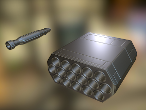 anti air rocket battery high poly Modelo 3D