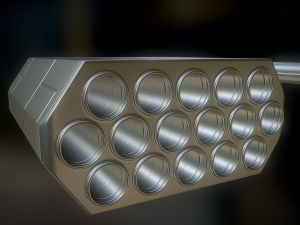 anti air rocket battery high poly Modelo 3D