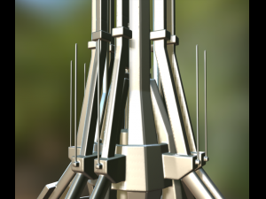 terraforming tower highpoly version 3D Model