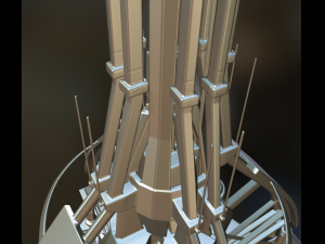 terraforming tower highpoly version 3D Model