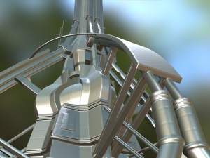 terraforming tower highpoly version 3D Model