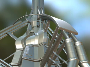 terraforming tower highpoly version 3D Model
