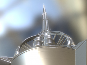 terraforming tower highpoly version 3D Model
