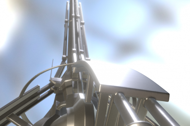 terraforming tower highpoly version 3D Model .c4d .max .obj .3ds .fbx .stl .blend 