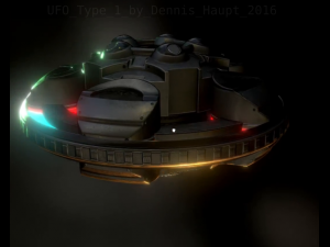 ufo type 1 animated and game ready 3D 模型