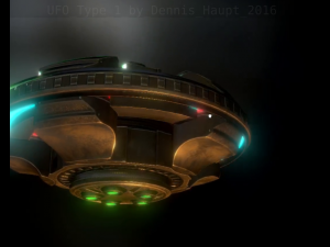 ufo type 1 animated and game ready 3D 模型