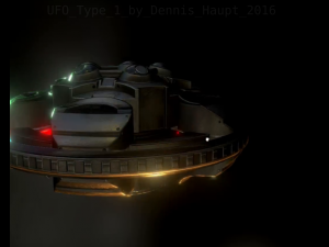 ufo type 1 animated and game ready 3D 模型