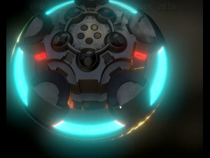 ufo type 1 animated and game ready 3D 模型