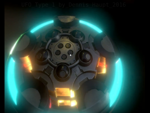 ufo type 1 animated and game ready 3D 模型