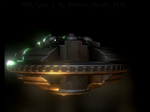 ufo type 1 animated and game ready 3D 模型