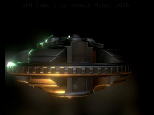 ufo type 1 animated and game ready 3D 模型