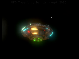 ufo type 1 animated and game ready 3D 模型