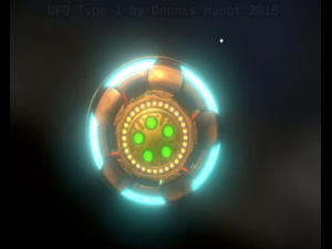 ufo type 1 animated and game ready 3D 模型