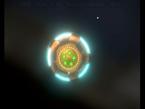 ufo type 1 animated and game ready 3D 模型