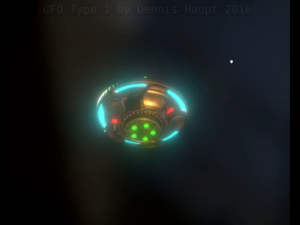 ufo type 1 animated and game ready 3D 模型
