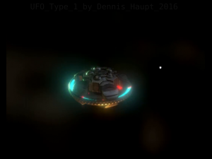 ufo type 1 animated and game ready 3D 模型