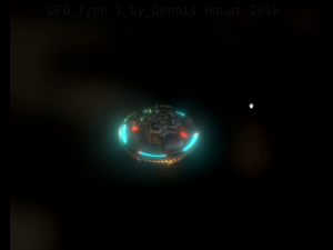 ufo type 1 animated and game ready 3D 模型