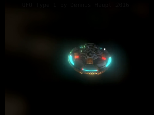 ufo type 1 animated and game ready 3D 模型