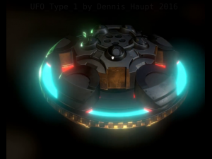 ufo type 1 animated and game ready 3D 模型