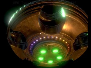 ufo type 2 animated and game ready Modelo 3D