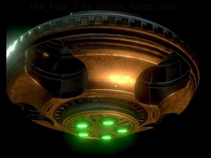 ufo type 2 animated and game ready 3D मॉडल
