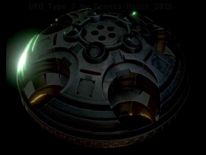 ufo type 2 animated and game ready 3D मॉडल