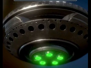 ufo type 3 animated and game ready 3D Model