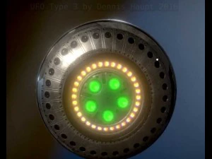 ufo type 3 animated and game ready 3D Model