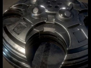 ufo type 3 animated and game ready 3D Model
