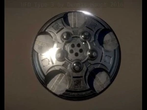ufo type 3 animated and game ready 3D Model