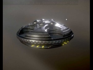 ufo type 3 animated and game ready Modelo 3D