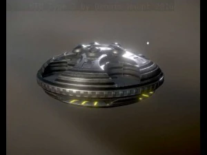 ufo type 3 animated and game ready 3D Model
