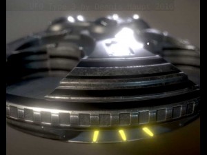 ufo type 3 animated and game ready Modelo 3D