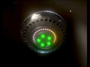 ufo type 3 animated and game ready Modelo 3D
