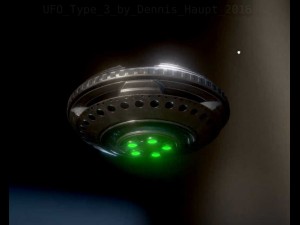 ufo type 3 animated and game ready Modelo 3D